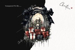 Watercolor Goth Display Clipart | Watercolor Christmas PNG Product Image 2
