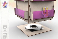 Compact Rotating Shelf Display for Small Items Product Image 2