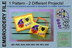 Startled Pumpkin Mug Rug or Doorknob Hanger Machine Embroide Product Image 1