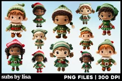 3D Felt Christmas Clipart PNG Ornaments Designs Product Image 9
