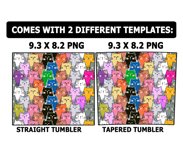 Cute Cats 20oz Skinny Tumbler Design| Cute Cats Tumbler Wrap Product Image 9