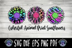 Sublimation Colorful Animal Sunflowers | SVG DXF EPS PNG PDF Product Image 1