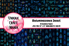 Bioluminescence Insect Seamless Pattern Product Image 1