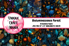 Bioluminescence Forest Seamless Pattern Product Image 1