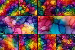 Rainbow Alcohol Ink Glitter Seamless Pattern Product Image 2