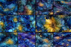Starry Night Alcohol Ink Seamless Pattern Product Image 2