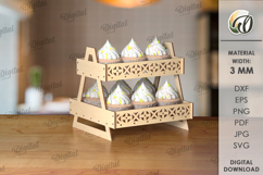 Display Stand Laser Cut. Wooden Stand SVG Product Image 1