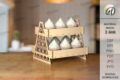 Display Stand Laser Cut. Wooden Stand SVG Product Image 1