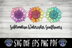 Sublimation Watercolor Sunflowers | SVG DXF EPS PNG PDF Product Image 1