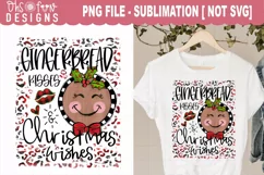 Gingerbread kisses animal print sublimation PNG Product Image 1