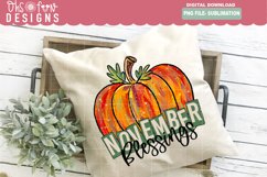 Pumpkin November blessings Sublimation Product Image 2