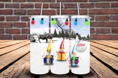Gnome friends with christmas gifts, tumbler Sublimation Product Image 3