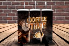Coffee Time 20oz Skinny Tumbler Wrap Png file Product Image 2