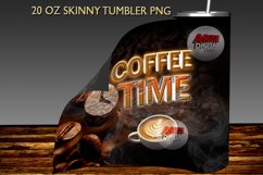 Coffee Time 20oz Skinny Tumbler Wrap Png file Product Image 3