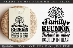 Distant In Miles Together In Heart SVG| Family Reunion SVG Product Image 1