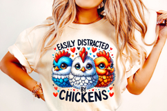 Easily Distracted By Chickens PNG, Funny Chicken,Rooster PNG Product Image 2