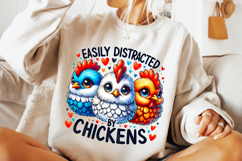 Easily Distracted By Chickens PNG, Funny Chicken,Rooster PNG Product Image 3