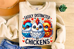 Easily Distracted By Chickens PNG, Funny Chicken,Rooster PNG Product Image 1