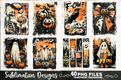 Halloween distressed grunge sublimation bundle 40 PNG Product Image 11