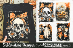 Halloween distressed grunge sublimation bundle 40 PNG Product Image 12
