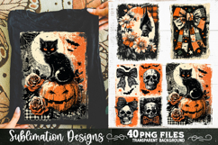 Halloween distressed grunge sublimation bundle 40 PNG Product Image 6
