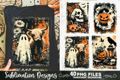 Halloween distressed grunge sublimation bundle 40 PNG Product Image 7