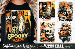 Halloween distressed grunge sublimation bundle 40 PNG Product Image 8