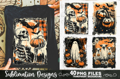 Halloween distressed grunge sublimation bundle 40 PNG Product Image 10