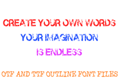 Distressed Asphalt Lettering Font Grunge ABC OTF Type Product Image 3