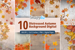 Digital Paper Distressed Autumn Background Product Image 1