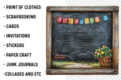 Distressed Back to School Clipart Png Product Image 2