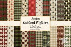 Distressed Christmas Digital Paper Product Image 1