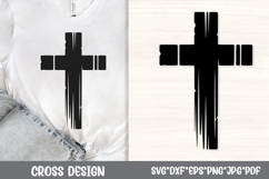 Distressed grunge christian cross svg modern faith design
