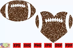 Distressed Football SVG | Football Grunge SVG | Football SVG Product Image 1