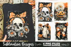 Vintage Halloween Distressed 4 PNG Retro Sublimation Product Image 1