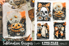 Vintage Halloween Distressed 4 PNG Retro Sublimation Product Image 7