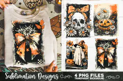 Vintage Halloween Distressed 4 PNG Retro Sublimation Product Image 8