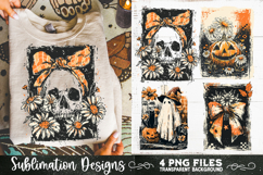 Vintage Halloween Distressed 4 PNG Retro Sublimation Product Image 9