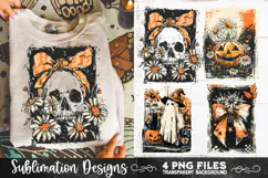 Vintage Halloween Distressed 4 PNG Retro Sublimation Product Image 9