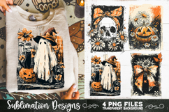 Vintage Halloween Distressed 4 PNG Retro Sublimation Product Image 6