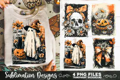 Vintage Halloween Distressed 4 PNG Retro Sublimation Product Image 6