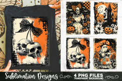 Vintage Halloween Distressed 4 PNG Retro Sublimation Product Image 2