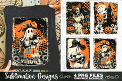 Vintage Halloween Distressed 4 PNG Retro Sublimation Product Image 7