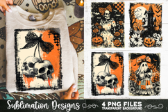 Vintage Halloween Distressed 4 PNG Retro Sublimation Product Image 6