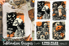 Vintage Halloween Distressed 4 PNG Retro Sublimation Product Image 2