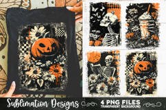 Vintage Halloween Distressed 4 PNG Retro Sublimation Product Image 6
