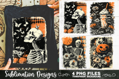 Vintage Halloween Distressed 4 PNG Retro Sublimation Product Image 1