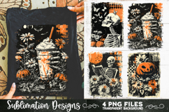 Vintage Halloween Distressed 4 PNG Retro Sublimation Product Image 8