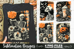 Vintage Halloween Distressed 4 PNG Retro Sublimation Product Image 7