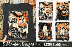 Vintage Halloween Distressed 4 PNG Retro Sublimation Product Image 2